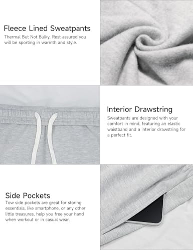 Warm Fleece-Lined Womens Pullover Sweatpants for Winter