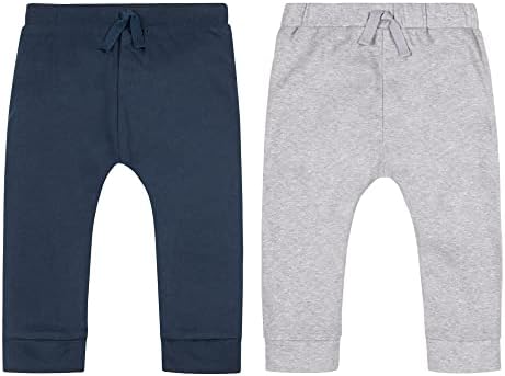 Lamaze Organic Baby Boys 2-Pack Jogger Pants - Soft Stretchy Eco-Friendly
