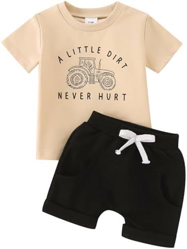 Yvowming Summer Kids Cooling T-Shirt Shorts Set
