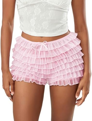 Lace Trim Ruffle Bloomers