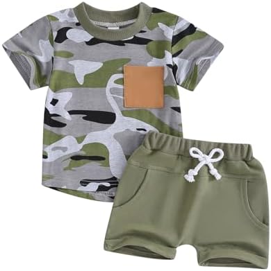 4th of July Toddler Boy Girl Camo Set