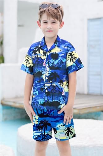 SANGTREE Boys Summer Short Hawaiian Outfit