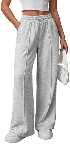 Fashionable and comfy wide-leg sweatpants for women by athmilen