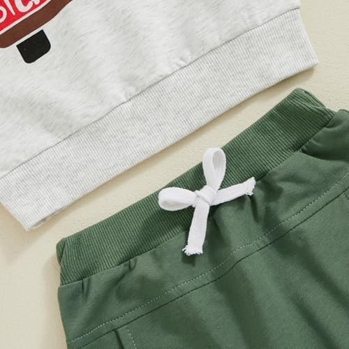St Patricks Day Toddler Boys 2-Piece Digger Clover Set