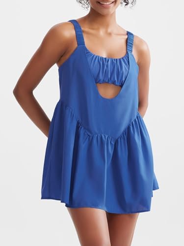 Sexyasasii Women Tennis Dress with Built-in Shorts and Bra