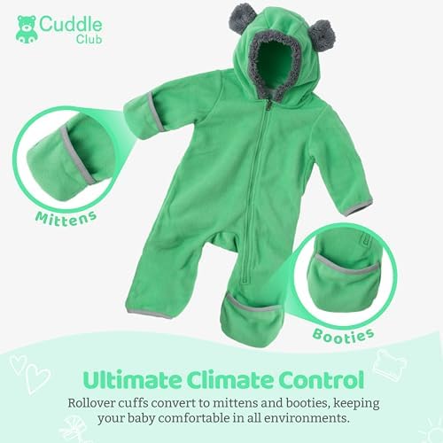 Cozy Cuddle Club Fleece Baby Bunting Bodysuit