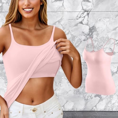 Fierce Workout Womens Cami Tank Top with Built-In Bra