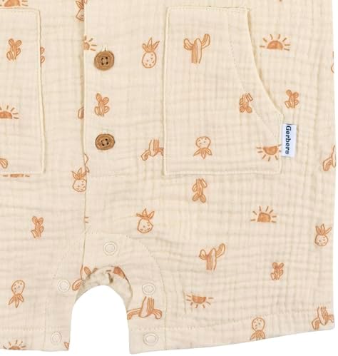 Gerber Baby Boys Lightweight Cotton Romper