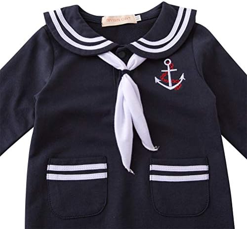 Navy Kids Sailor Stripe Romper for Boys