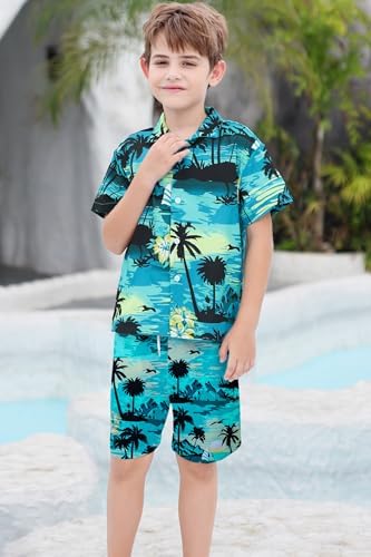 SANGTREE Boys Men Formal Hawaiian Outfit 4X-Large Set