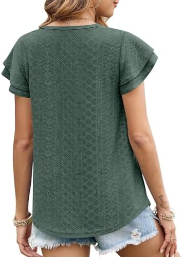 Womens Summer Lace-Short Sleeve Shirts for 2025