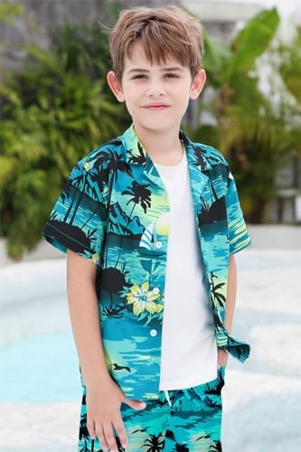 SANGTREE Boys Men Formal Hawaiian Outfit 4X-Large Set