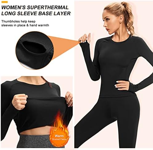 Warm Micro Fleece Thermal Base Layer Under shirt Women