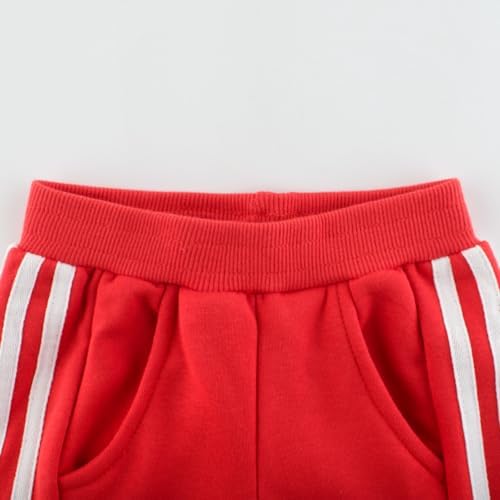 TinyGlam Toddler Baby Boys Fleece-Lined Jogger Pants Elastic Waistband