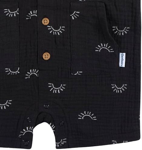 Gerber Baby Boys Cotton Romper with Snaps