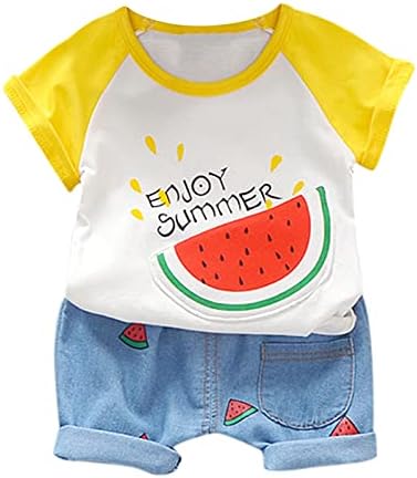 Comfortable Adorable Watermelon Print Blouse Shorts Set for Babies