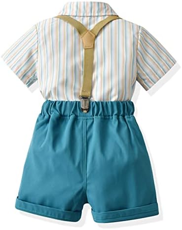 IBAKOM Boys Gentleman Suit Bow Tie Outfit for Summer Events