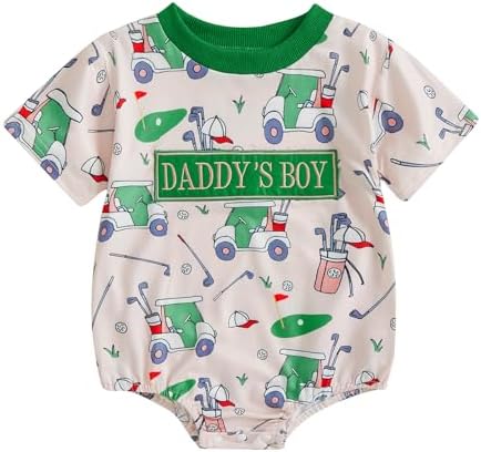 Golfer G Golfer Snug Romper for Baby boys Daddys Boy Golf Outfit