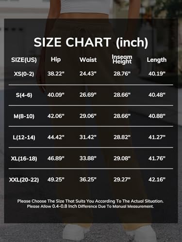 ATHMILE Women Sweatpants 2025 Fleece Lined Wide Leg Joggers