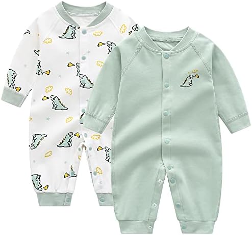 Newborn Boys 2PK Cotton Romper Set Soft Comfy for Toddler