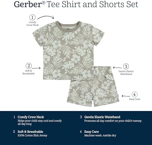 Perfectly ComfORBaby Boys T-Shirt and Shorts Set