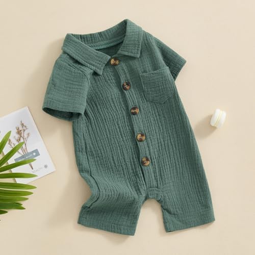 Premium Cotton Infants Boys Summer Romper - Soft Comfortable Durable
