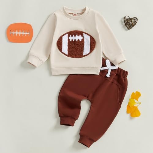 COORAL Boys Girls Football Set 2-Piece Toddler Outfit - Soft Stretchy
