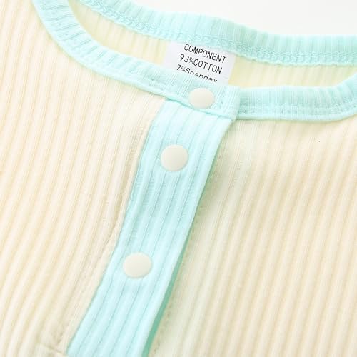JingleBaBa Newborn Baby Cotton Romper with Cute Short Sleeves