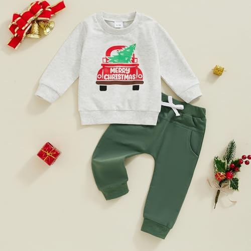 St Patricks Day Toddler Boys 2-Piece Digger Clover Set
