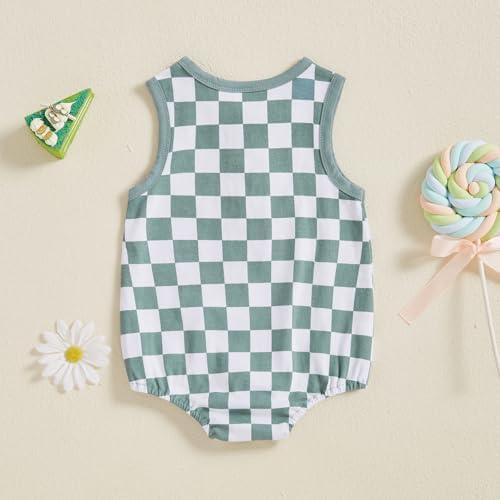 Casual Checkered Romper for Baby