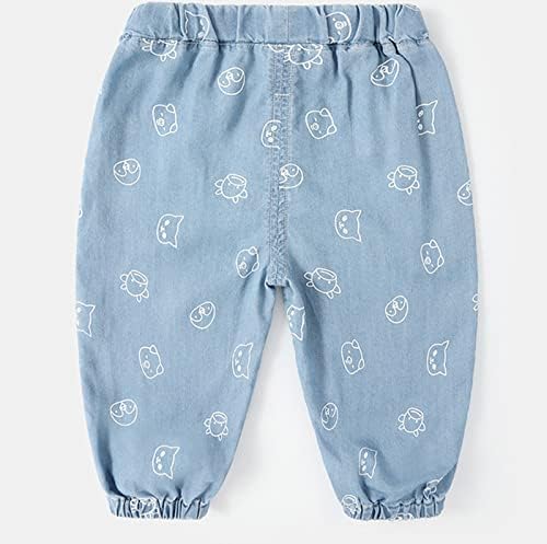 FallSpring 2024 Toddler Boy Jeans Cute Cartoon Animal Print Denim Sweatpants toddlers boys