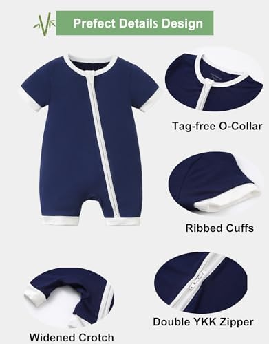 JunNeng Bamboo Romper for Newborn Boys
