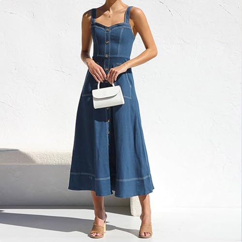Sexy Bodycon Denim Dress for Women 2025 White