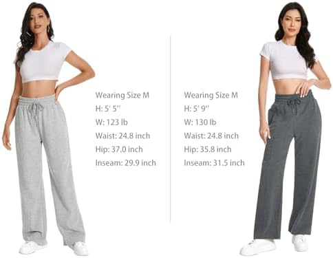 Auriviz Womens Comfortable High-Waisted Sweatpants Black White