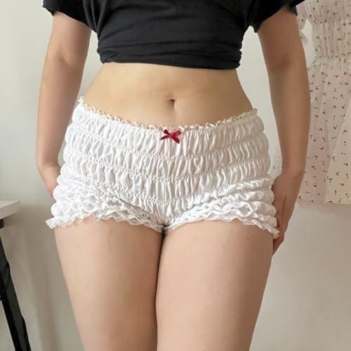 Smocked Y2K Frill Boy Shorts Women