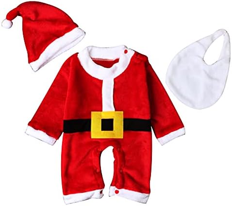 Christmas Santa Romper Set for Toddler Baby Boys Girls