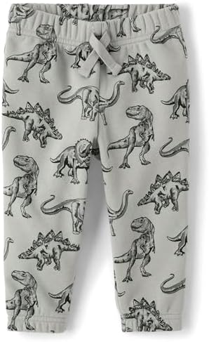 The Childrens Place Fleece Jogger Pants Dino Print 18-24 Months