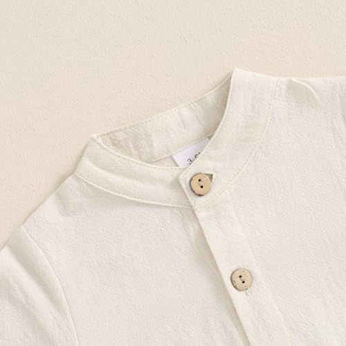 Cotton Linen Romper for Newborn Boys