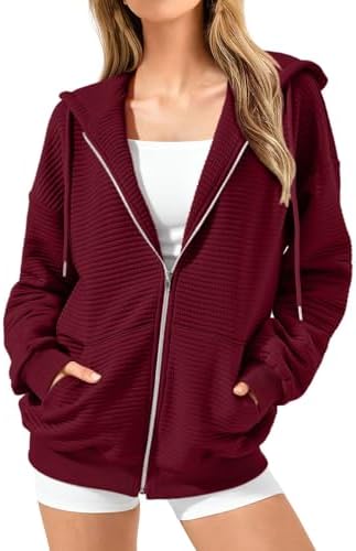 Trendy Zip-Up Womens Fashion Hoodie