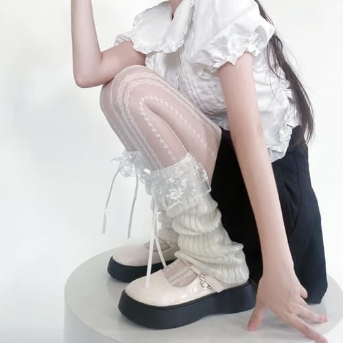 Y2K Knitted Leg Warmers for Women Kawaii Design