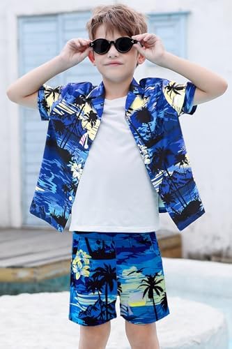 SANGTREE Boys Summer Short Hawaiian Outfit