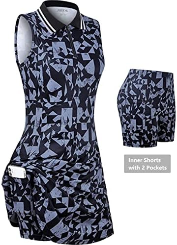 FRE Eye Golf Tennis Dresses with Inner Shorts and Pockets
