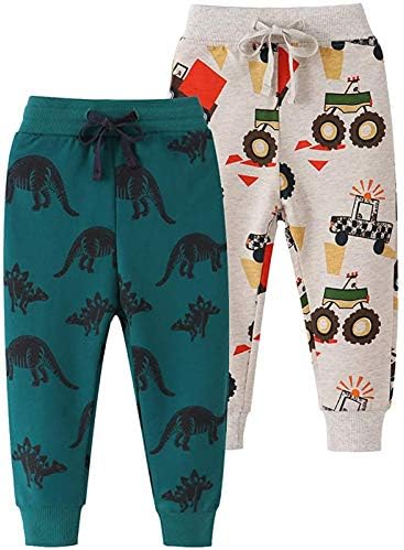 Dinosaur Car Animal Print Drawstring Jogger Pants