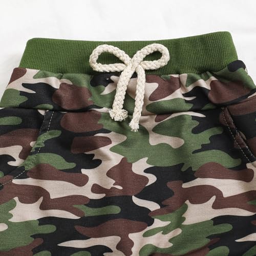 Emmababy Baby Boys Easter Outfit Camouflage Shorts Set