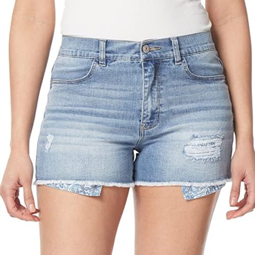 WallFlower Womens Trendy Mid-Rise Stretch Shorts