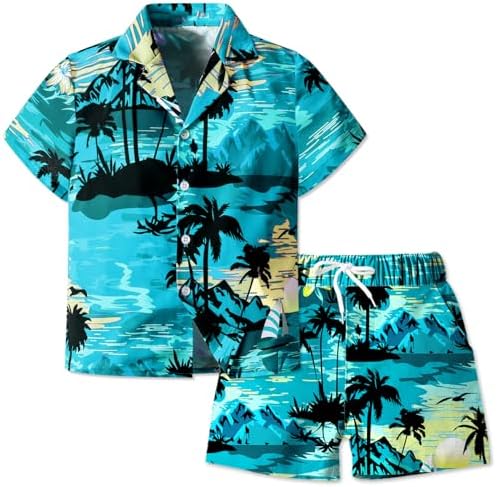 SANGTREE Boys Men Formal Hawaiian Outfit 4X-Large Set