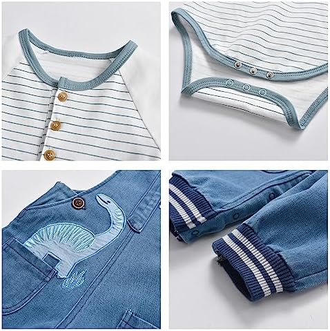 Star - Baby Boy Romper Overalls Set