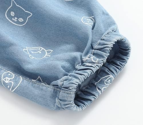 FallSpring 2024 Toddler Boy Jeans Cute Cartoon Animal Print Denim Sweatpants toddlers boys