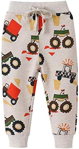 Dinosaur Car Animal Print Drawstring Jogger Pants
