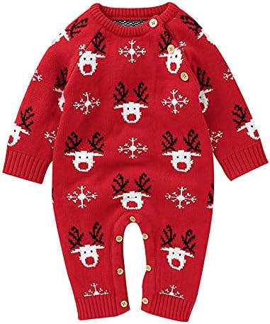 Cute Knitted Deer Romper for Baby